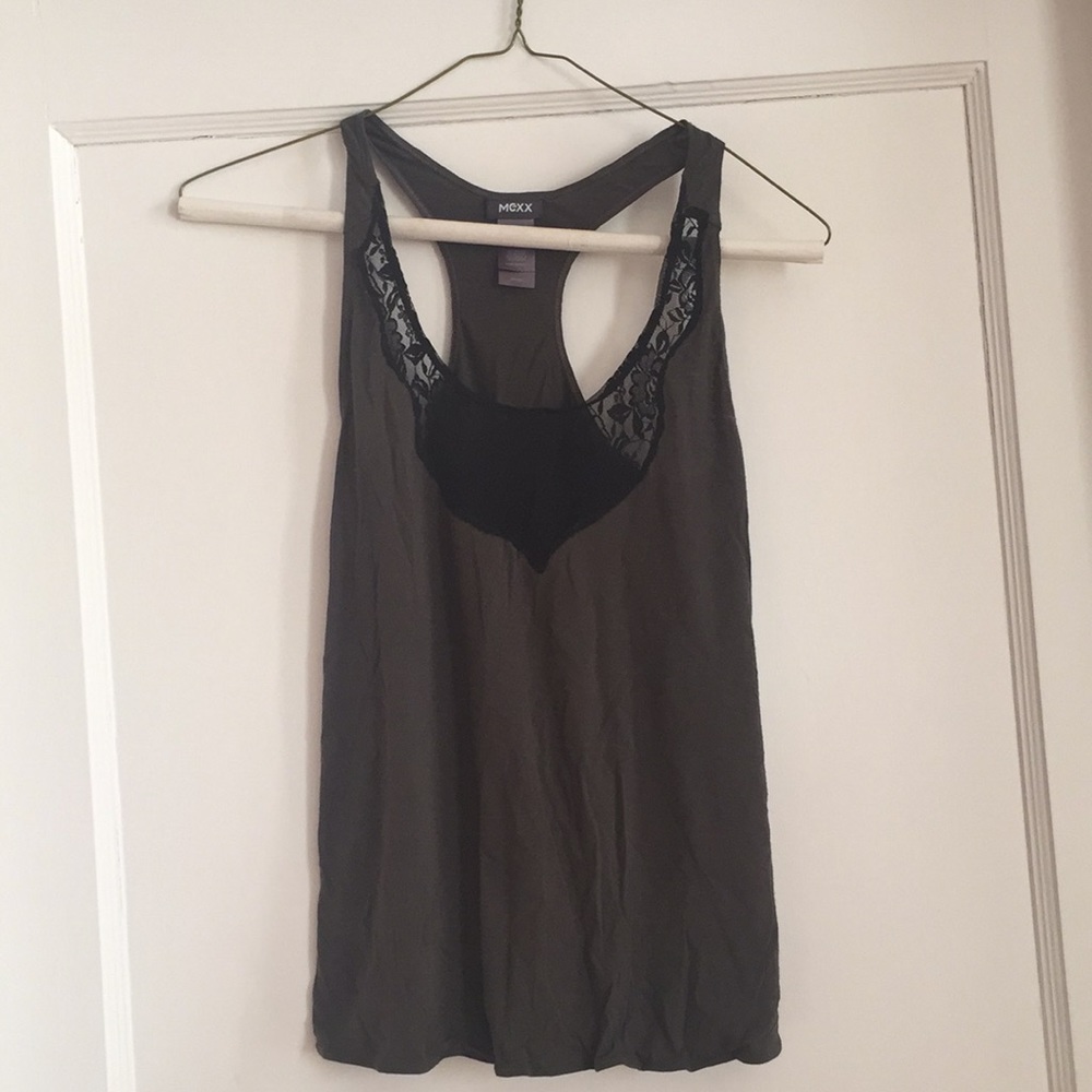 Gray and black Mexx tank top. Size S.